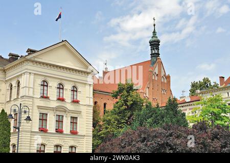 Place de la vieille ville à Bydgoszcz, Pologne Banque D'Images