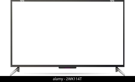 TV écran plat lcd ou oled, plasma, illustration réaliste. Illustration de Vecteur