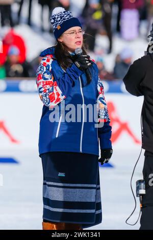 Minneapolis, Minnesota, États-Unis. 17 février 2024. Lors des qualifications au sprint le jour 2 de la Coupe du monde de cross-country COOP FIS 2024, le 17 février 2024, à Minneapolis, Minnesota, ÉTATS-UNIS. (Crédit image : © Steven Garcia/ZUMA Press Wire) USAGE ÉDITORIAL SEULEMENT! Non destiné à UN USAGE commercial ! Banque D'Images