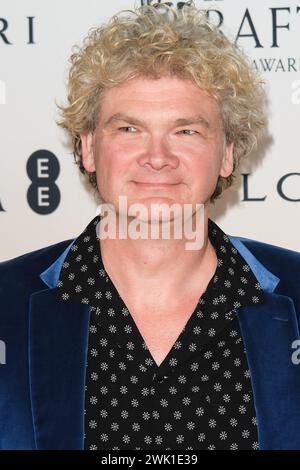 The National Gallery, Londres, Royaume-Uni. 17 février 2024. Simon Farnaby arrivant au Parti des nominés de l'EE BAFTA 2024 soutenu par BULGARI . Photo de Julie Edwards./Alamy Live News Banque D'Images