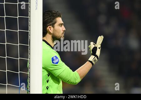 HEERENVEEN - le gardien de but du SC Heerenveen Mickey van der Hart lors du match néerlandais Eredivisie entre le SC Heerenveen et Go Ahead Eagles au stade Abe Lenstra le 17 février 2024 à Heerenveen, pays-Bas. ANP COR LASKER Banque D'Images