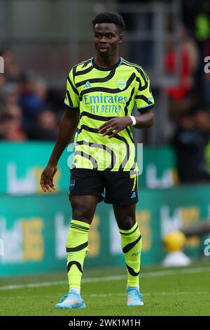 Burnley, Royaume-Uni. 17 février 2024. Bukayo Saka d'Arsenal lors du match de premier League à Turf Moor, Burnley. Le crédit photo devrait se lire : Gary Oakley/Sportimage crédit : Sportimage Ltd/Alamy Live News Banque D'Images