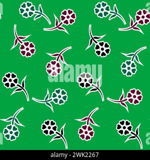 Belles fleurs numériques et design de motif géométrique. Ornement manuel avec des fleurs d'aquarelle roses, texture florale. Conception pour couverture, tissu, texte Illustration de Vecteur