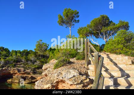 Gran Recorrido GR 92, Costa Dorada, Espagne Banque D'Images