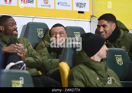 Nantes, France. 17 février 2024. © PHOTOPQR/Ouest FRANCE/Franck Dubray ; Nantes ; 17/02/2024 ; Football Championnat de France de ligue 1 Nantes contre Paris Saint Germain PSG Kylian Mbappé/PSG (photo Franck Dubray) NANTES 17/2024 : Nantes PSG championnat de France de Ligue 1. Premier match pour Mbappé depuis son annonce officielle de son départ du PSG à la fin de la saison en cours. Crédit : MAXPPP/Alamy Live News Banque D'Images