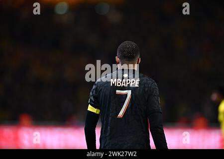 Nantes, France. 17 février 2024. © PHOTOPQR/Ouest FRANCE/Franck Dubray ; Nantes ; 17/02/2024 ; Football Championnat de France de ligue 1 Nantes contre Paris Saint Germain PSG Kylian Mbappé/PSG (photo Franck Dubray) NANTES 17/2024 : Nantes PSG championnat de France de Ligue 1. Premier match pour Mbappé depuis son annonce officielle de son départ du PSG à la fin de la saison en cours. Crédit : MAXPPP/Alamy Live News Banque D'Images