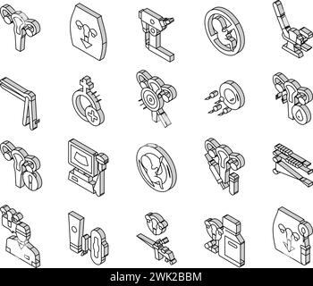Gynecology Treatment Collection icônes isométriques définir le signe vectoriel Illustration de Vecteur