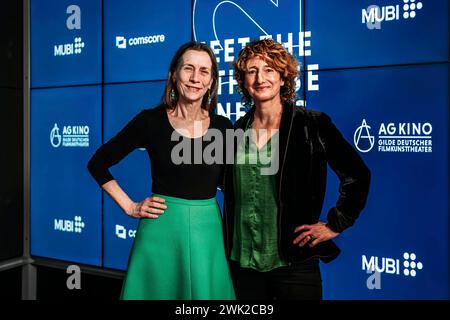 Mariette Rissenbeek und Tricia Tuttle beim Empfang der Arthouse-Kino Verbände Cicae und der AG Kino Gilde im Rahmen der Berlinale 2024 / 74. Internationale Filmfestspiele Berlin in der SAP Lounge. Berlin, 17.02.2024 *** Mariette Rissenbeek et Tricia Tuttle à la réception des associations de cinémas d'art-art Cicae et AG Kino Gilde dans le cadre du Festival international du film de Berlin Berlinale 2024 74 au SAP Lounge Berlin, 17 02 2024 Foto:XM.xHuebnerx/xFuturexImagex Arthouse 4208 Banque D'Images