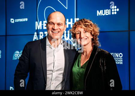 Christian Bräuer und Tricia Tuttle beim Empfang der Arthouse-Kino Verbände Cicae und der AG Kino Gilde im Rahmen der Berlinale 2024 / 74. Internationale Filmfestspiele Berlin in der SAP Lounge. Berlin, 17.02.2024 *** Christian Bräuer et Tricia Tuttle à la réception des associations de cinémas d'art-art Cicae et AG Kino Gilde dans le cadre du Berlinale 2024 74 Berlin International film Festival au SAP Lounge Berlin, 17 02 2024 Foto:XM.xHuebnerx/xFuturexImagex Arthouse 4202 Banque D'Images