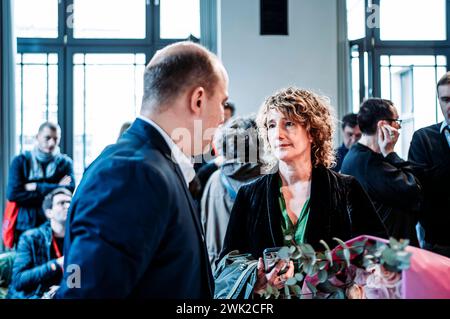 Christian Bräuer und Tricia Tuttle beim Empfang der Arthouse-Kino Verbände Cicae und der AG Kino Gilde im Rahmen der Berlinale 2024 / 74. Internationale Filmfestspiele Berlin in der SAP Lounge. Berlin, 17.02.2024 *** Christian Bräuer et Tricia Tuttle à la réception des associations de cinémas d'art-art Cicae et AG Kino Gilde dans le cadre du Berlinale 2024 74 Berlin International film Festival au SAP Lounge Berlin, 17 02 2024 Foto:XM.xHuebnerx/xFuturexImagex Arthouse 4216 Banque D'Images