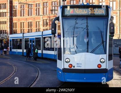 Siemens combino tram de GVB dans la ville d'Amsterdam aux pays-Bas Banque D'Images