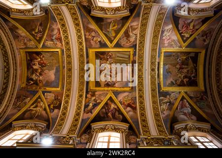 Peintures sur le plafond de produits Cathédrale de Paul à Mdina (Malte) Banque D'Images