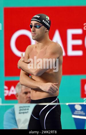 Doha, Qat. 18 février 2024. Aux Championnats du monde de natation Doha 2024 - sport- natation -Doha (Qatar) 18 février 2024 (photo de Gian Mattia D'Alberto/LaPresse) crédit : LaPresse/Alamy Live News Banque D'Images