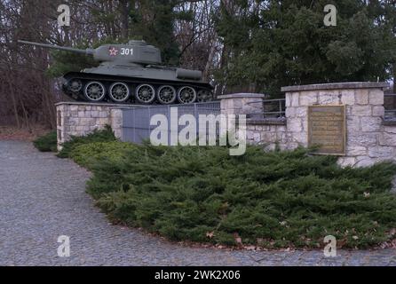 Baruth, Allemagne - 29 janvier 2024 : ce cimetière de guerre de l'Armée rouge contient les tombes de 1238 soldats soviétiques tués en 1945 pendant la seconde Guerre mondiale Banque D'Images