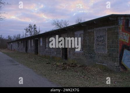 Falkensee, Allemagne - 1er février 2024 : à Falkensee se trouvait le plus grand camp satellite (Demag Panzerwerke) du camp de concentration de Sachsenhausen. CLO Banque D'Images