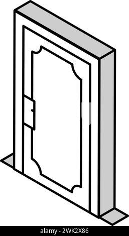 illustration vectorielle d'icône isométrique de porte d'entrée Illustration de Vecteur