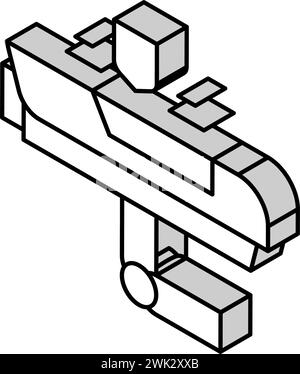 illustration vectorielle d'icône isométrique de signalisation d'alarme Illustration de Vecteur