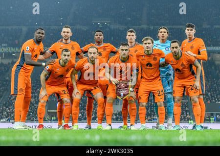 Milan, Italie. 16 février 2024. Le départ 11 de l'Inter pour le match de Serie A entre l'Inter et Salernitana à Giuseppe Meazza à Milan. (Crédit photo : Gonzales photo - Tommaso Fimiano). Banque D'Images