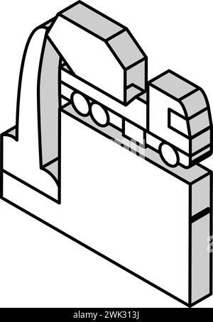 illustration vectorielle d'icône isométrique de fondation de coulée Illustration de Vecteur