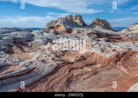 White Pockets, dans le Vermillion Cliffs National Monument, près de Marble Canyon, Arizona Banque D'Images