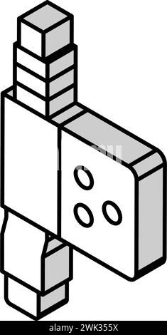 illustration vectorielle d'icône isométrique laser fractionnaire Illustration de Vecteur