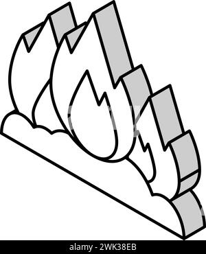 illustration vectorielle d'icône isométrique d'équipement d'usine d'ordures Illustration de Vecteur