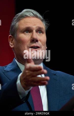 Glasgow Écosse, Royaume-Uni 18 février 2024. Chef du Parti travailliste Keir Starmer à la Conférence du travail écossaise 2024.credit sst/Alamy Live News Banque D'Images