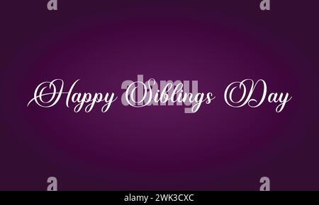 Texte de jour de la soeur heureuse avec un design de fond coloré Illustration de Vecteur