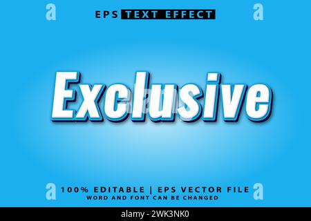 Effet de texte 3D éditable exclusif Illustration de Vecteur