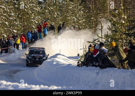 37 BERTELLI Lorenzo, SCATTOLIN Simone, Toyota GR Yaris Rally1, action lors du Rallye Suède 2024, 2ème manche du Championnat du monde des Rallye voitures WRC 2024, du 15 au 18 février 2024 à Umea, Suède Banque D'Images