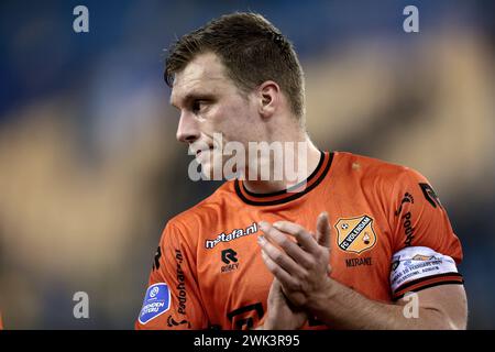 ARNHEM - Damon Mirani du FC Volendam après le match Néerlandais Eredivisie entre vitesse et FC Volendam dans le Gelredome le 18 février 2024 à Arnhem, pays-Bas. ANP JEROEN PUTMANS Banque D'Images