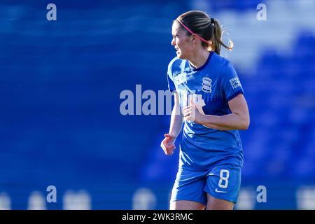 Birmingham, Royaume-Uni. 18 février 2024. Jamie Finn de Birmingham City lors du match de championnat féminin entre Birmingham City Women et Southampton Women à St Andrews, Birmingham, Angleterre le 18 février 2024. Photo de Stuart Leggett. Utilisation éditoriale uniquement, licence requise pour une utilisation commerciale. Aucune utilisation dans les Paris, les jeux ou les publications d'un club/ligue/joueur. Crédit : UK Sports pics Ltd/Alamy Live News Banque D'Images