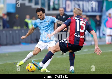 Rome, Latium, Italie. 18 février 2024. Felipe Anderson du Lazio joue lors du match de Serie A SS Lazio - Bologna FC Stadio Olimpico le 18 février 2024 à Rome, Italie. (Crédit image : © Ciro de Luca/ZUMA Press Wire) USAGE ÉDITORIAL SEULEMENT! Non destiné à UN USAGE commercial ! Banque D'Images