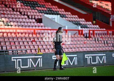 Londres, Royaume-Uni. 18 février 2024. Lignes femmes pendant Tottenham Hotspur Women v Aston Villa dans le WSL à Brisbane Road, Gaughan Group Stadium le 18 février 2024, Londres UK Credit : Vic Christod/Alamy Live News Banque D'Images