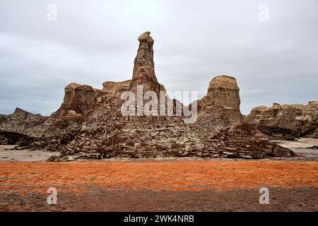 Désert de sel dans la dépression de Danakil Banque D'Images