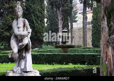 Détails dans le jardin Giusti, Vérone, Italie Banque D'Images