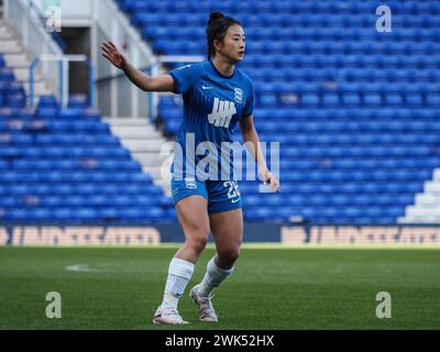 Birmingham, Royaume-Uni. 18 février 2024. Birmingham, Angleterre, le 18 février 2024 : Choe Yu-ri (26 Birmingham) en action lors du match de football de la FA Womens Championship entre Birmingham City et Southampton à St Andrews à Birmingham, Angleterre (Natalie Mincher/SPP) crédit : SPP Sport Press photo. /Alamy Live News Banque D'Images