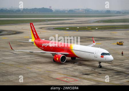 Vietjetair Airbus A321neo à Airbus A321neo, Noi Bai International Airport, Hanoi, Vietnam Banque D'Images