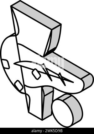 pierres dans l'illustration vectorielle d'icône isométrique du pancréas Illustration de Vecteur