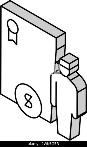 illustration vectorielle d'icône isométrique d'allocation de personnel militaire Illustration de Vecteur