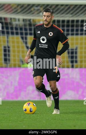 Rome, Italie. 18 février 2024, Stadio Benito Stirpe, Roma, Italie ; Serie A Football; Frosinone versus Roma ; Lorenzo Pellegrini de AS Roma Credit : Roberto Ramaccia/Alamy Live News Banque D'Images