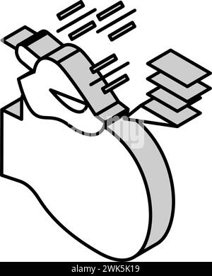 illustration vectorielle d'icône isométrique du patient endormi sous anesthésie Illustration de Vecteur