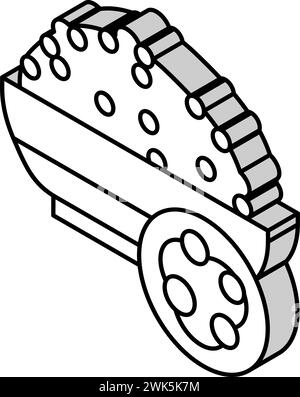 illustration vectorielle d'icône isométrique gruau de millet Illustration de Vecteur