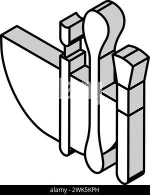 illustration vectorielle d'icône isométrique de salon de spa d'équipement Illustration de Vecteur