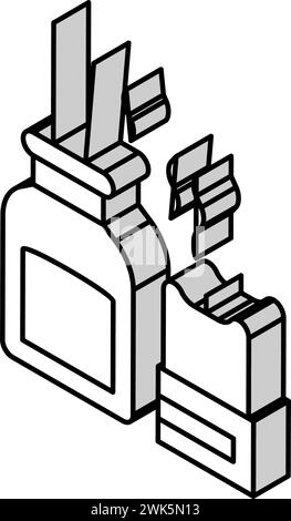 illustration vectorielle d'icône isométrique des accessoires de thérapie d'arôme Illustration de Vecteur