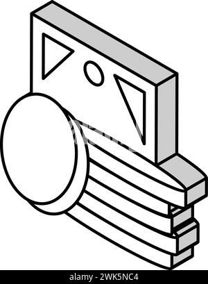 illustration vectorielle d'icône isométrique d'éponges faciales Illustration de Vecteur