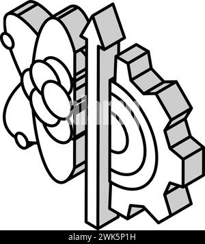 biologie processus génétique illustration de vecteur d'icône isométrique Illustration de Vecteur