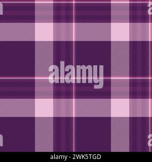 Tissu sans couture de fond grunge, contrôle textile de tartan d'affaires. Texture vectorielle plaid de motif de ton en couleur sombre et violette. Illustration de Vecteur