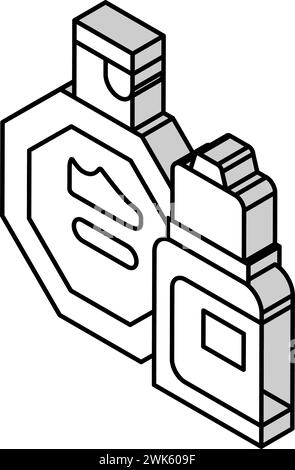 détachant entretien chaussure illustration vectorielle isométrique d'icône Illustration de Vecteur