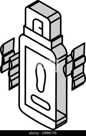 illustration vectorielle d'icône isométrique de soin de chaussure déodorant Illustration de Vecteur